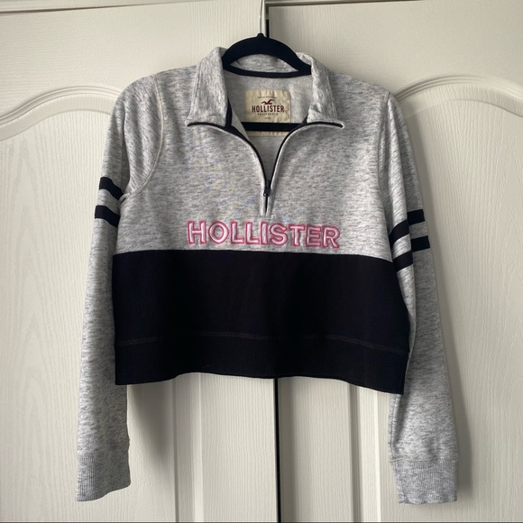 Hollister Cropped Half-zip Sweater - Picture 2 of 3